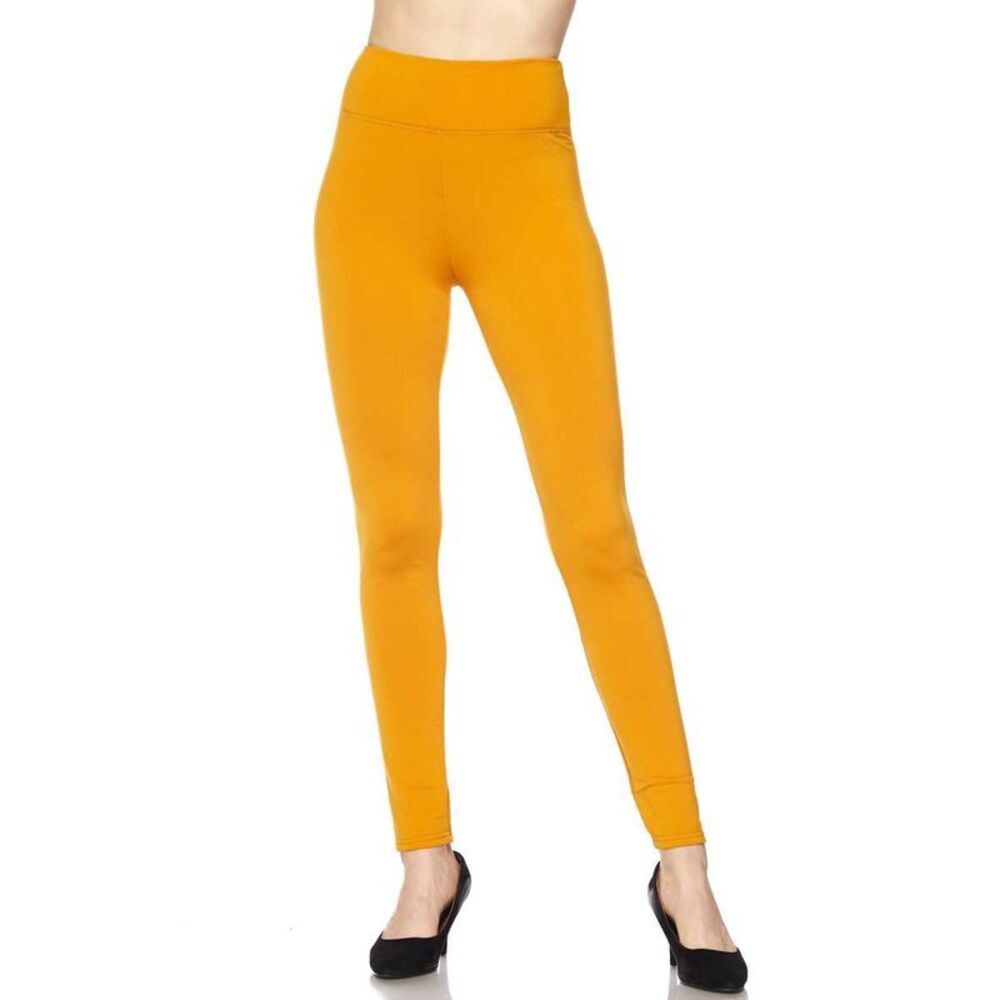 World of Leggings Fur Lined - 3 Inch High Waisted Leggings